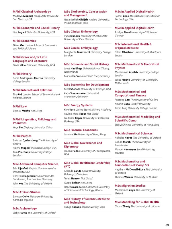 Somerville College Report | 2023-2024 - Page 69